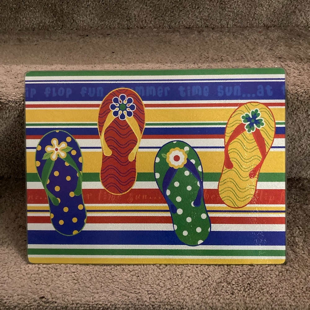 NWOB Summertime Flip Flop Cutting Board